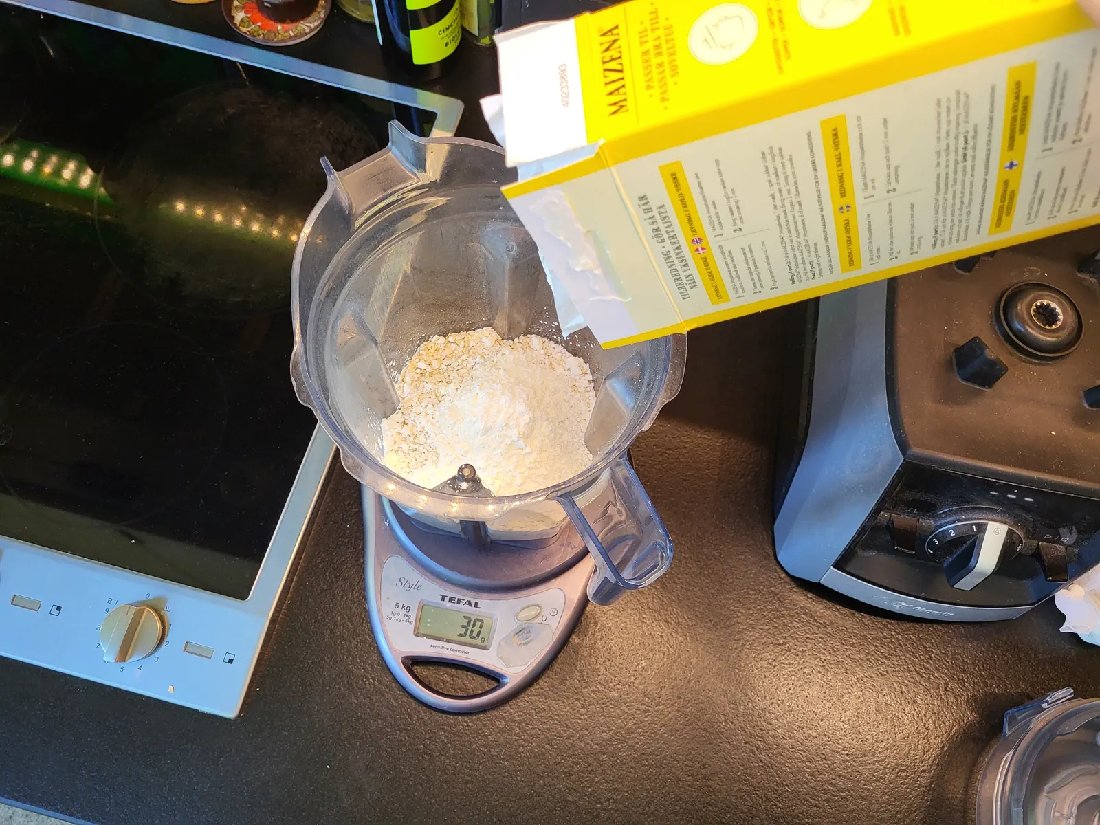 Ingredienser veies opp