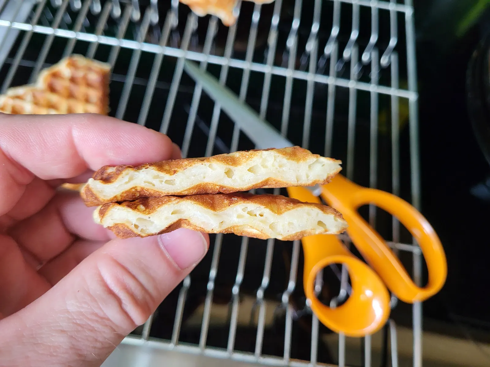 Waffle cross section